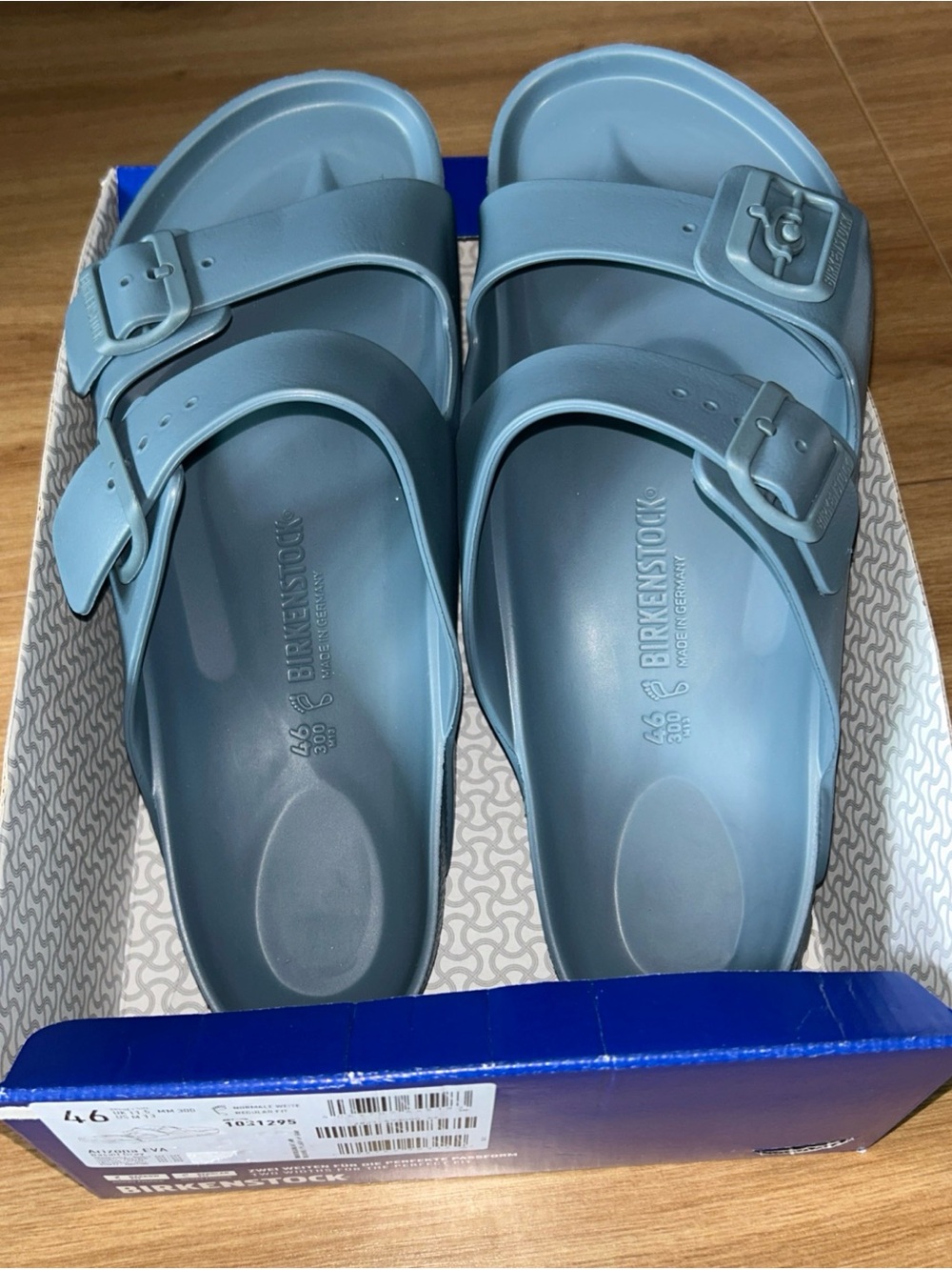 NEW Birkenstock Arizona EVA Basalt Gray Slide Sandals Men's EU 46 US 13